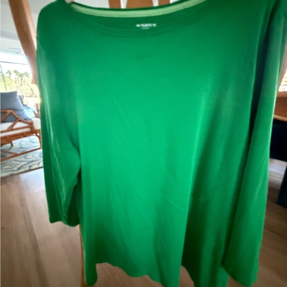 Talbots Vibrant Green Long Sleeve Top